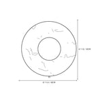 Modern Travertine Dish Wall Sconce Line Art Dimension Diagram B