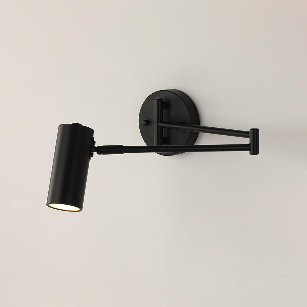 Black Swing Arm Adjustable Wall Sconce Studio Display