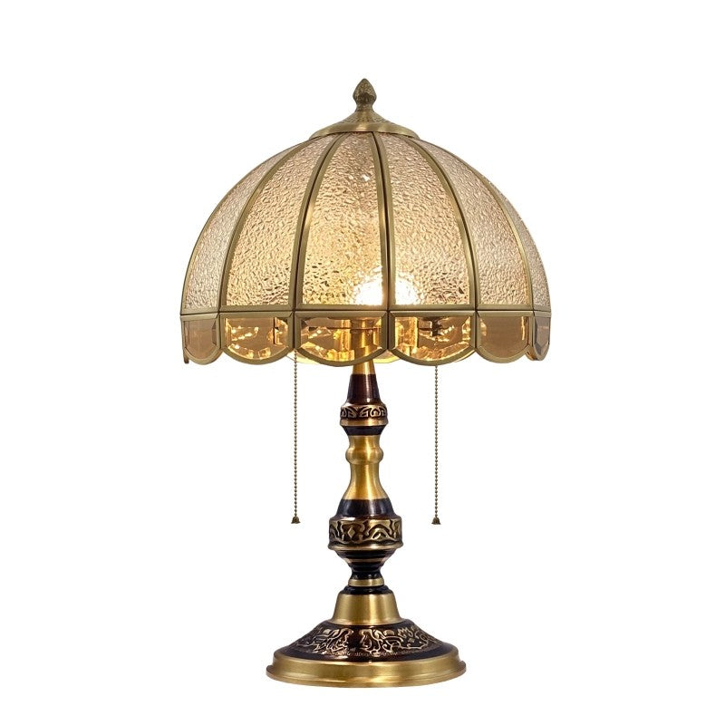 Rustic Amber Glass Dome Light