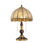 Rustic Amber Glass Dome Light