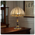 Rustic Amber Glass Dome Light