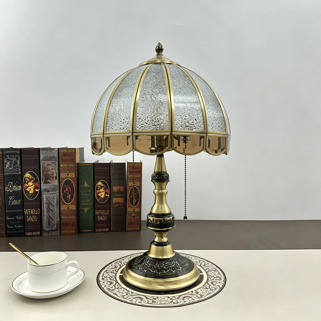 Rustic Amber Glass Dome Light