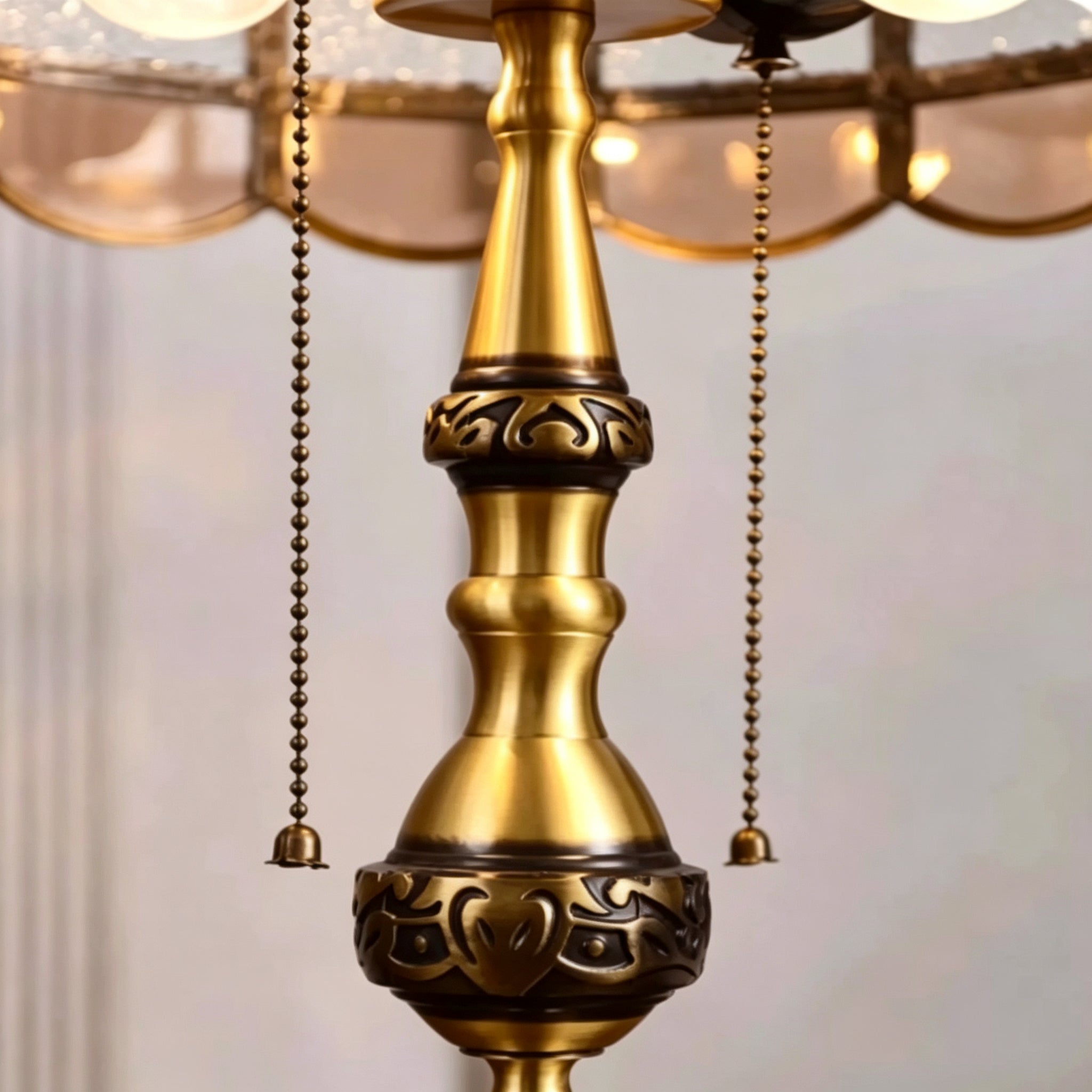 Rustic Amber Glass Dome Light