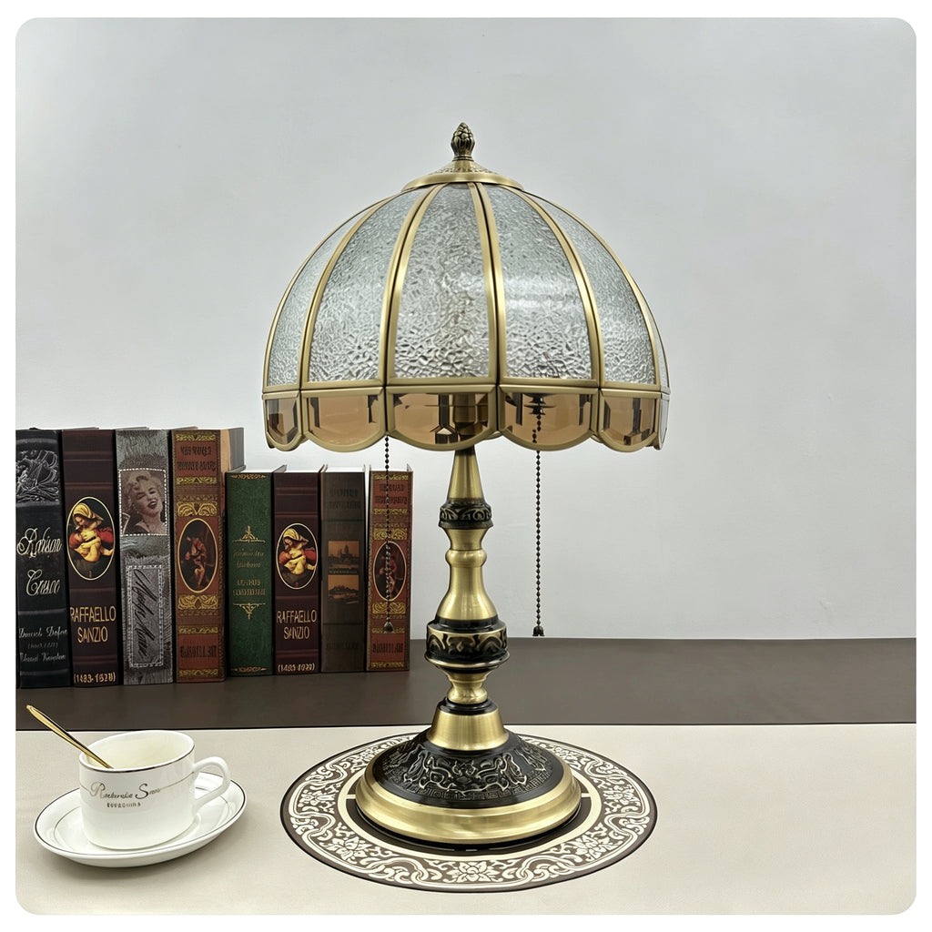 Rustic Amber Glass Dome Light