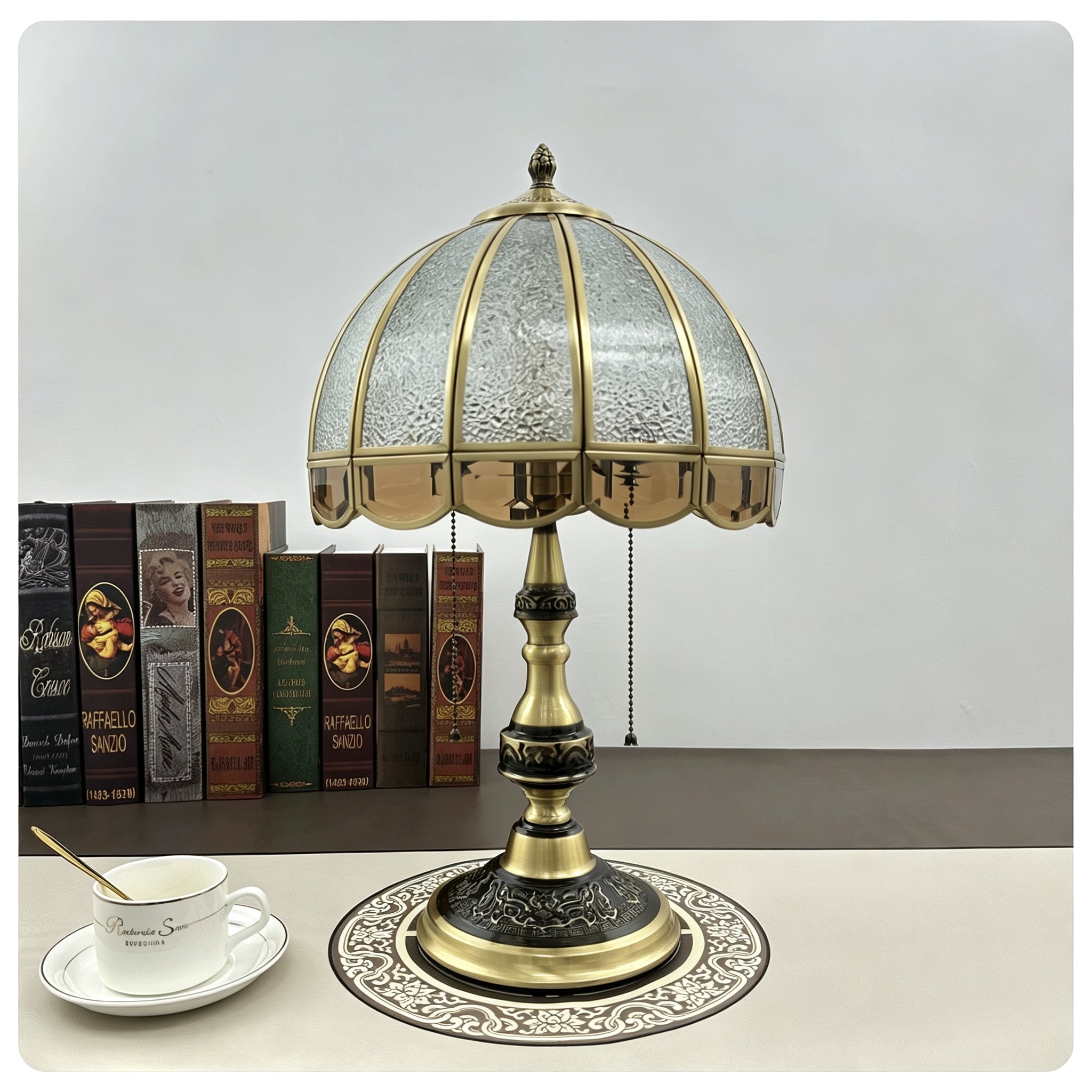 Rustic Amber Glass Dome Light