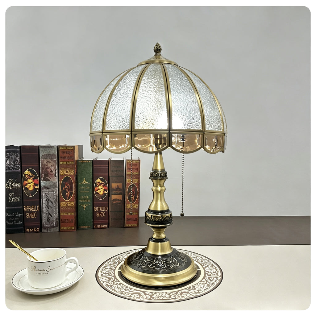 Rustic Amber Glass Dome Light