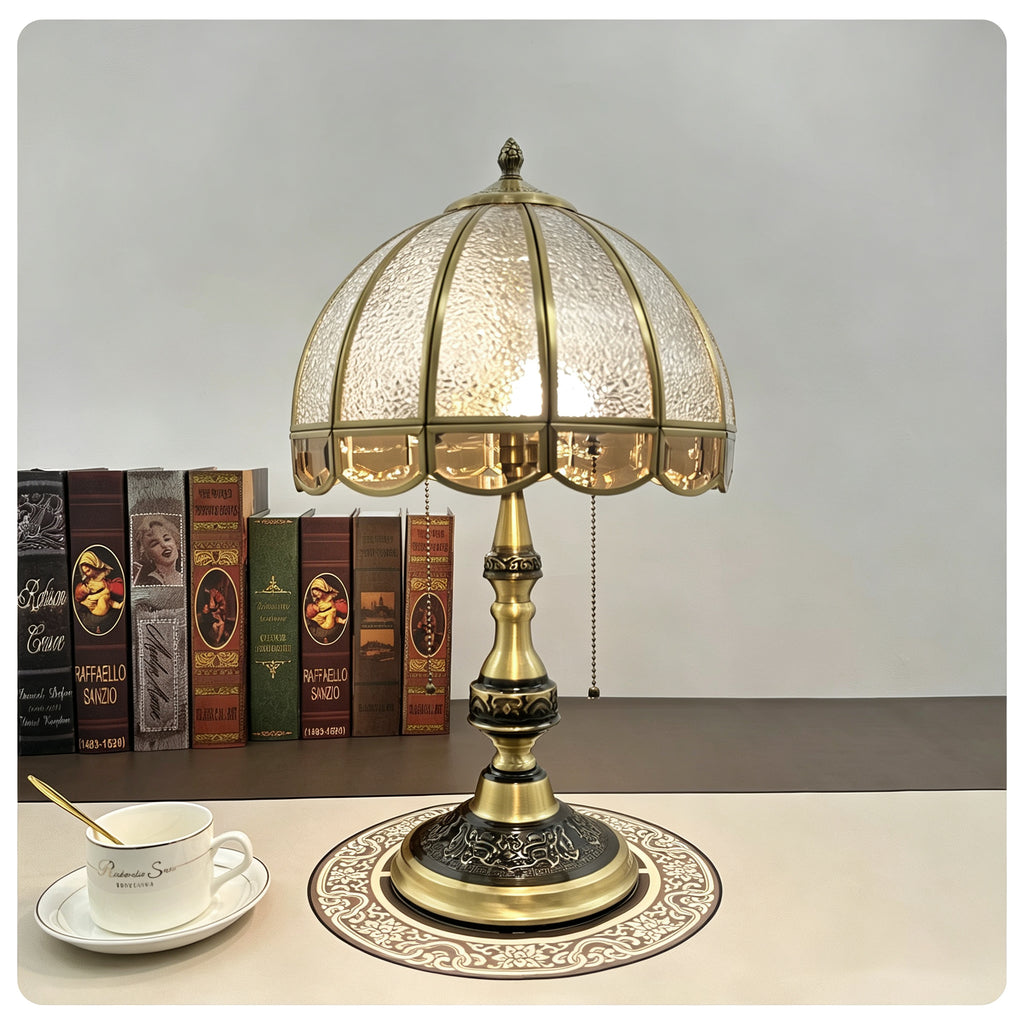 Rustic Amber Glass Dome Light