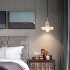 Modern Art Glass Pendant Light in Master Bedroom