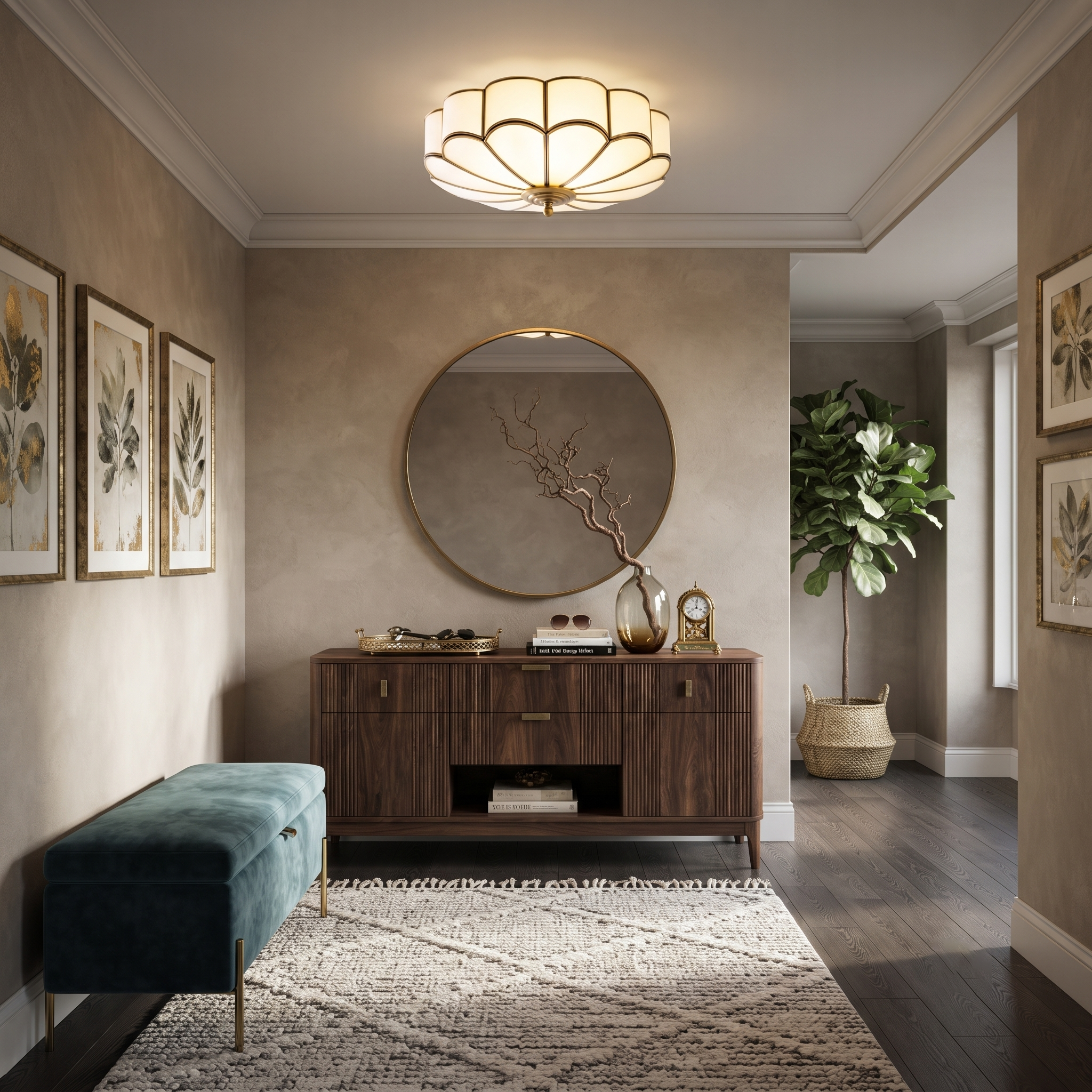 Scalloped Bloom Flush Mount