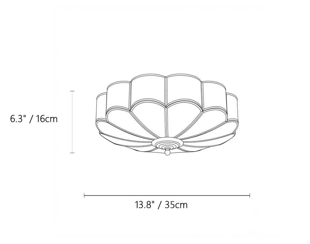 Scalloped Bloom Flush Mount