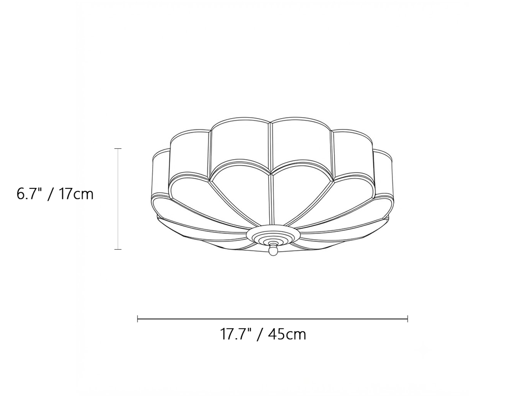 Scalloped Bloom Flush Mount
