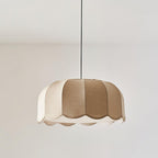 Scalloped Fabric Dome Pendant Light
