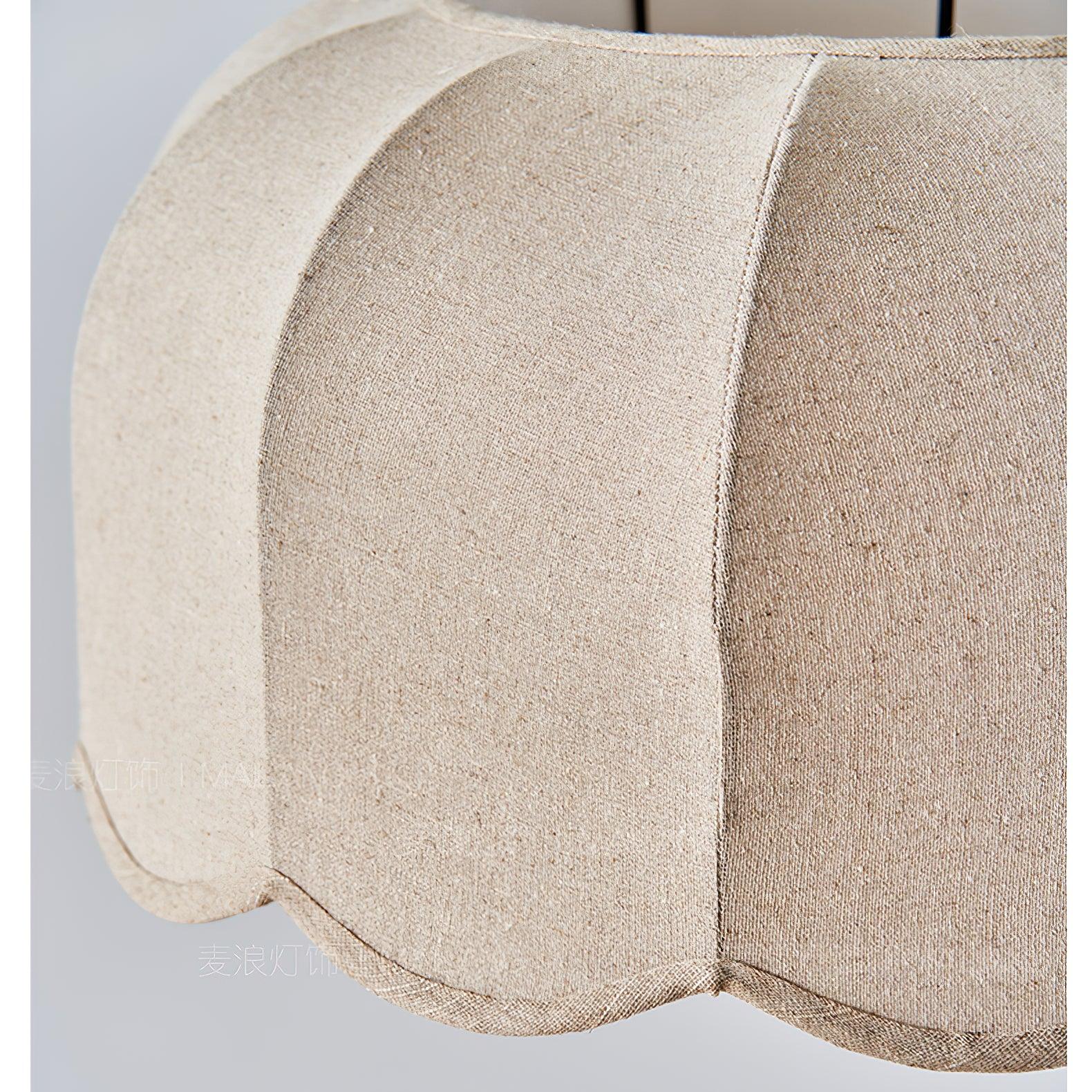 Scalloped Fabric Dome Pendant Light