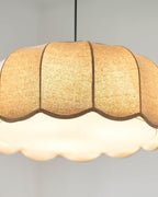 Scalloped Fabric Dome Pendant Light