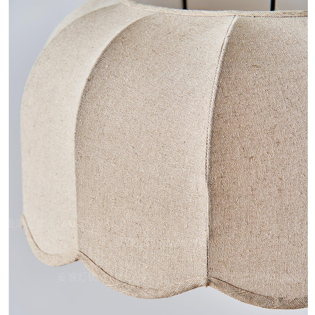 Scalloped Fabric Dome Pendant Light