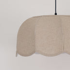 Scalloped Fabric Dome Pendant Light