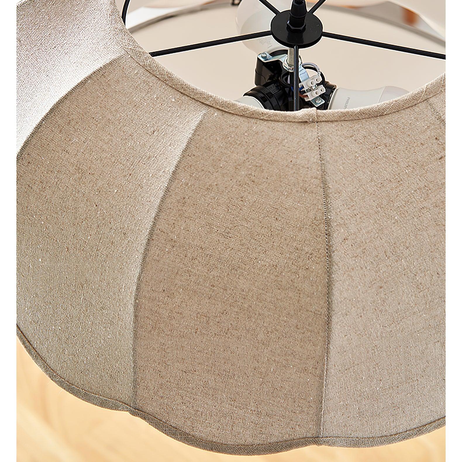 Scalloped Fabric Dome Pendant Light