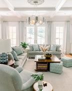 Modern Alabaster Art Glass Chandelier in Contemporary Living Space