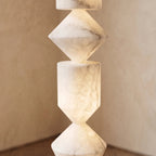 Sculptural Layered Alabaster Floor Lamp