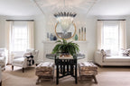 Modern Cascading Feather Art Glass Chandelier in Living Room Interior