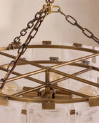 Close Up View of Internal Brass Frame and Bulb Sockets