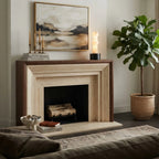 Modern Black Base Alabaster Table Lamp in Classic Living Space
