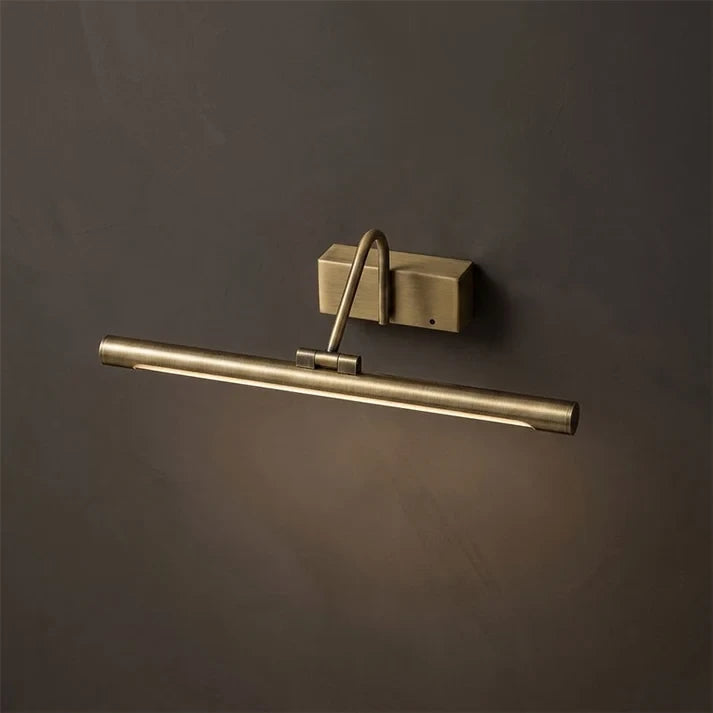 Illuminated Modern Brass Linear Picture Light Studio Display