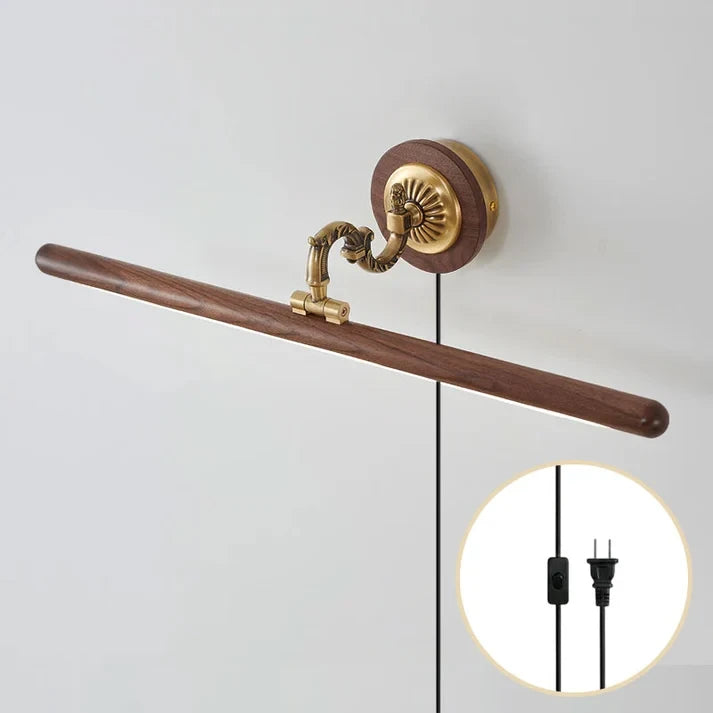 Studio Shot of Illuminated Modern Wooden Picture Light