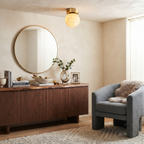 Selene Alabaster Globe Flush Mount