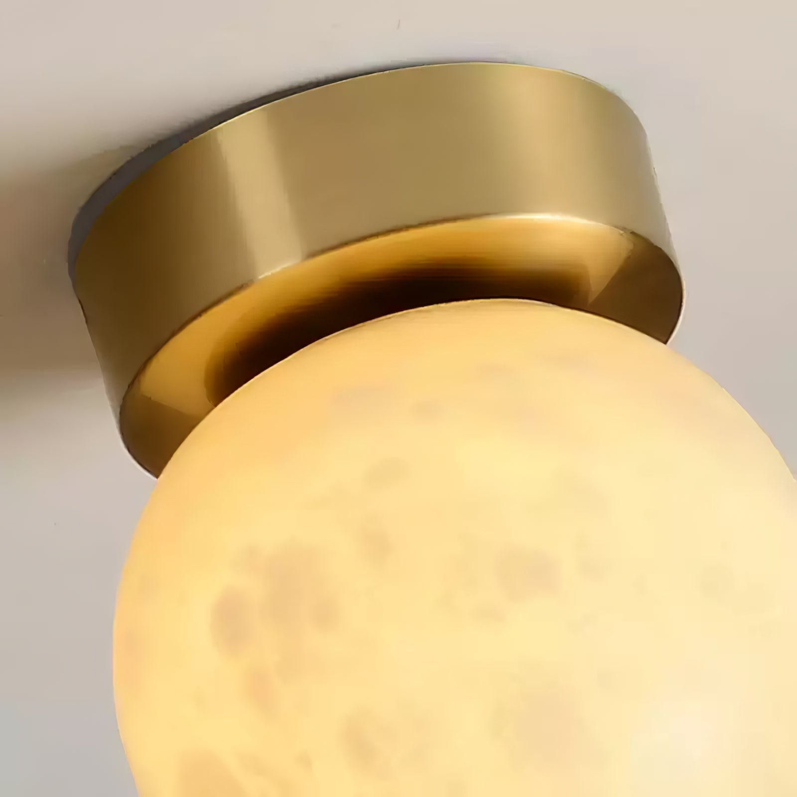Selene Alabaster Globe Flush Mount