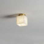 Selene Alabaster Globe Flush Mount