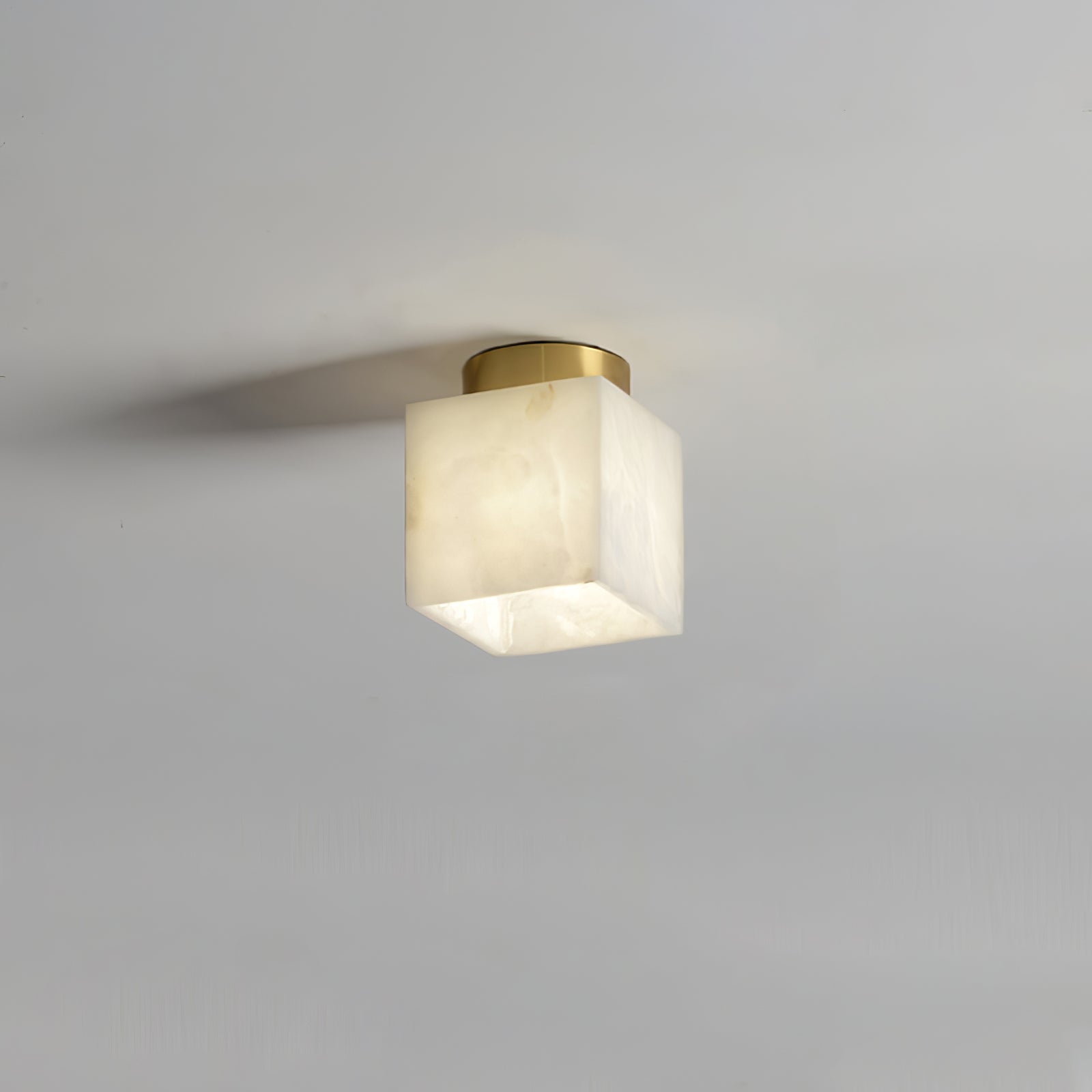 Selene Alabaster Globe Flush Mount