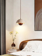 Semicircular Bud Travertine Pendant Lamp