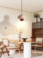 Semicircular Bud Travertine Pendant Lamp
