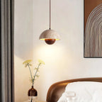 Semicircular Bud Travertine Pendant Lamp