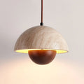 Semicircular Bud Travertine Pendant Lamp