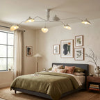 Modern Black Adjustable Articulated Ceiling Light in Master Bedroom Setting