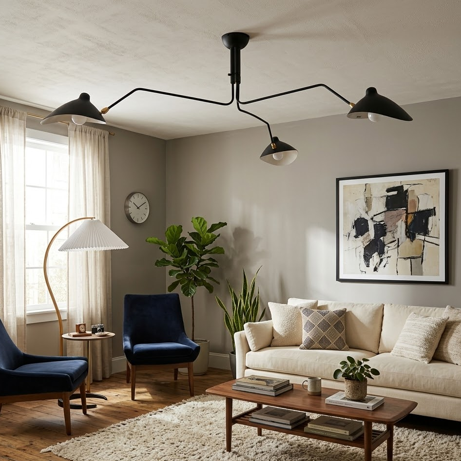 Serge Mouille Ceiling Light