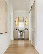 Modern Alabaster Wall Sconce in Hallway Corridor