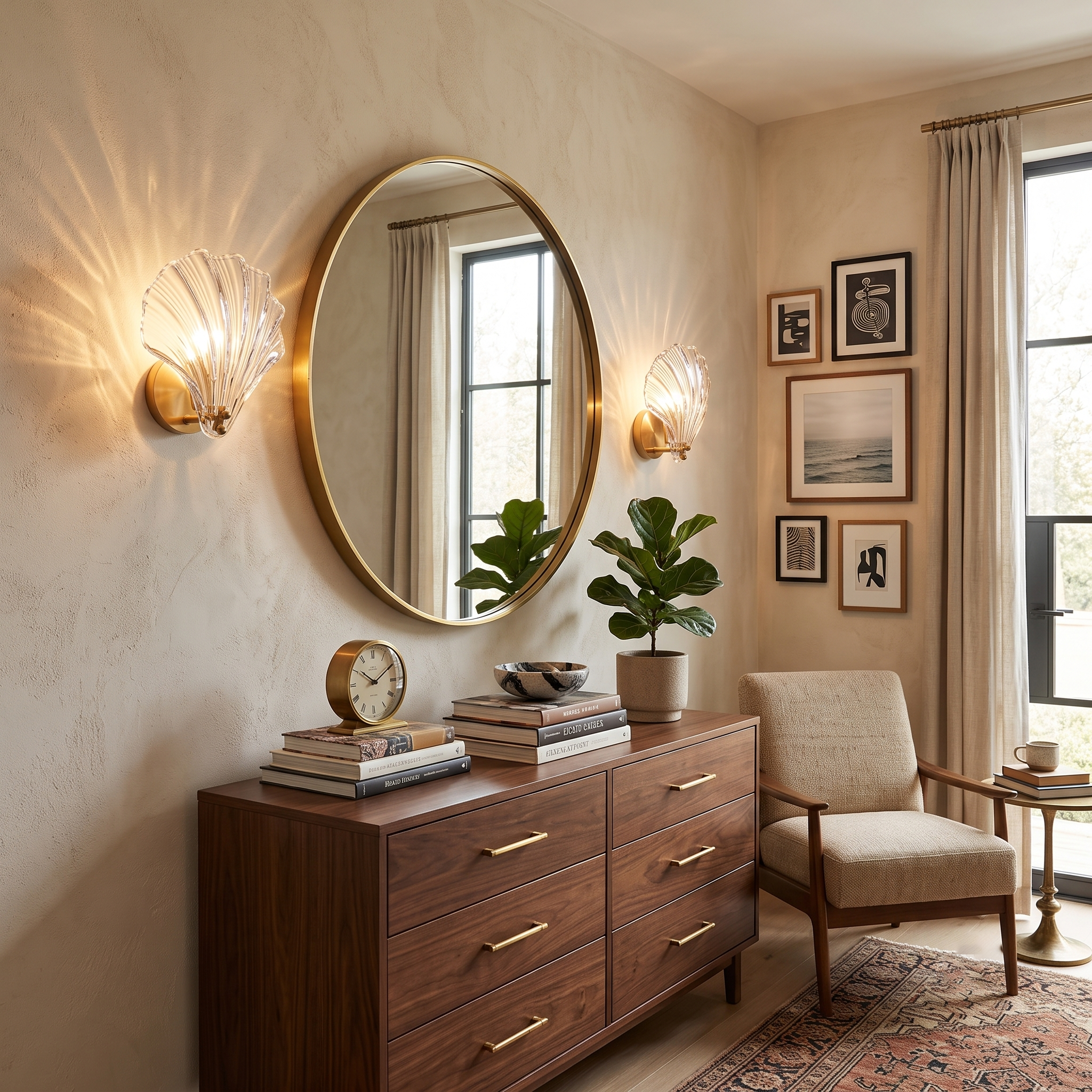 Shell Glass Wall Sconce