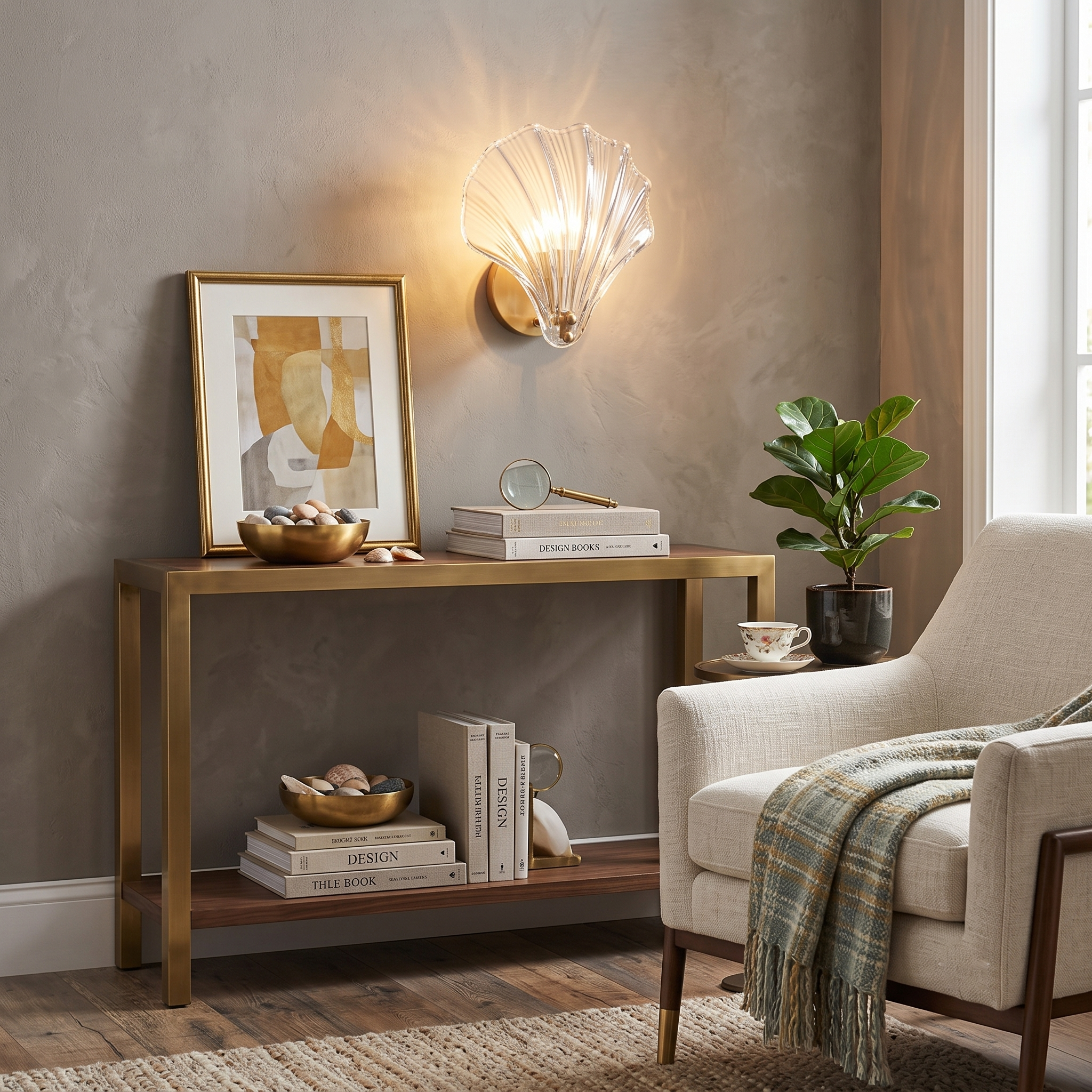 Shell Glass Wall Sconce