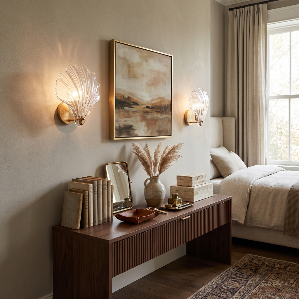 Shell Glass Wall Sconce