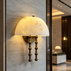 Siena Alabaster Dome Sconce