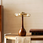 Illuminated Mushroom Table Lamp on Desk
