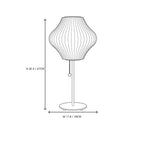 Pear Shaped Bubble Table Lamp Line Art Dimension Diagram