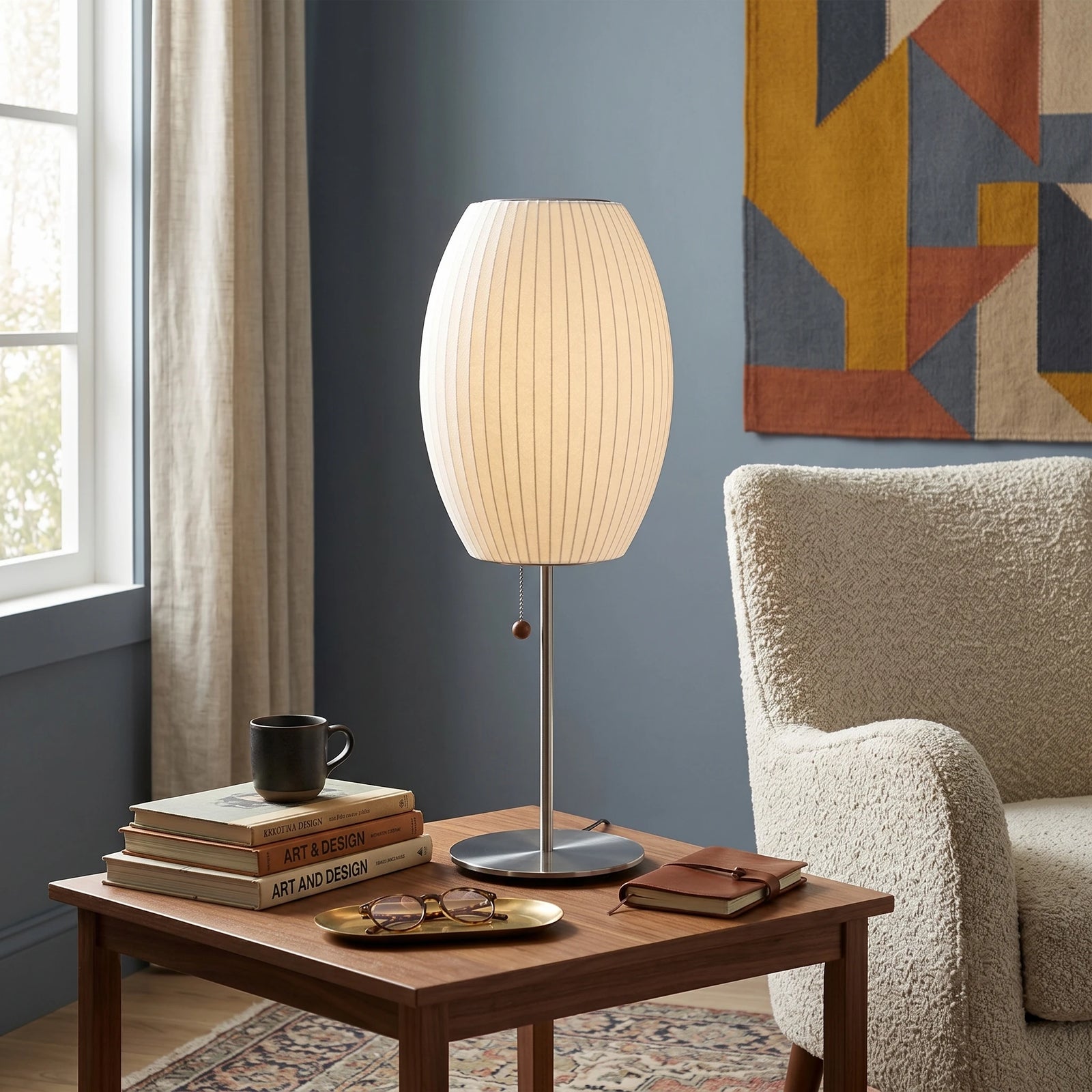 Bubble Table Lamp Illuminating Living Room Lounge Area
