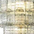 Close Up View of Multi-Tier Crystal Glass Rods Texture and Edge Structure