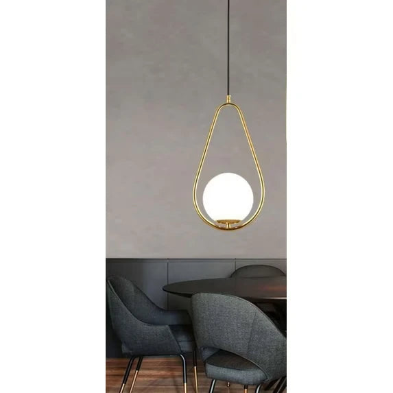 Modern Glass Pendant Light in Dining Area