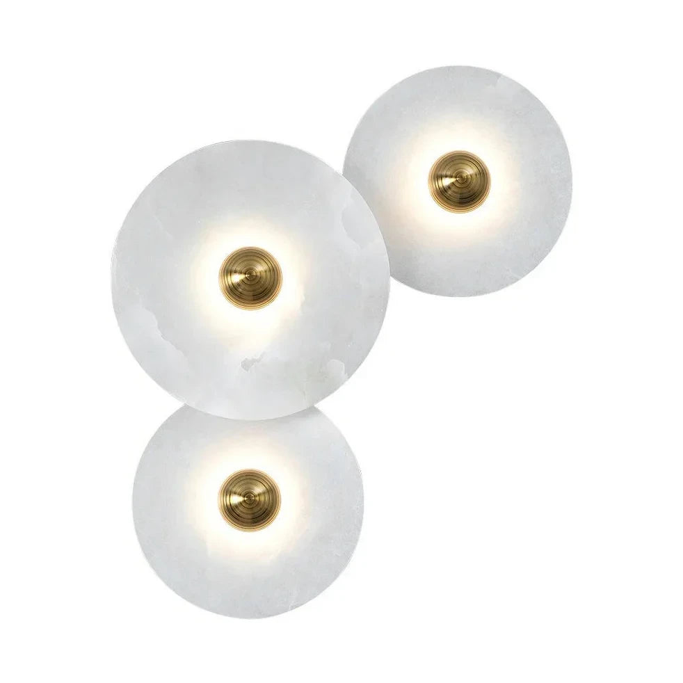 Solaris Disc Alabaster Wall Lamp