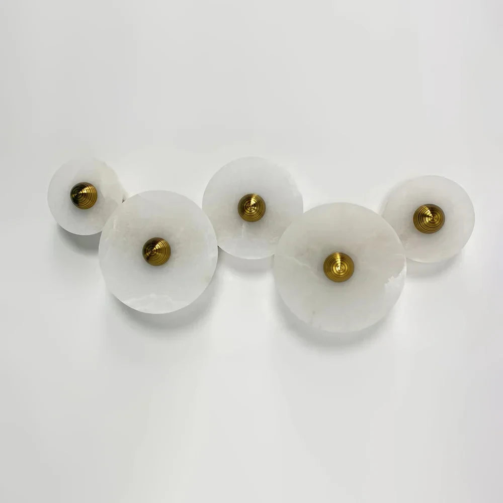 Solaris Disc Alabaster Wall Lamp
